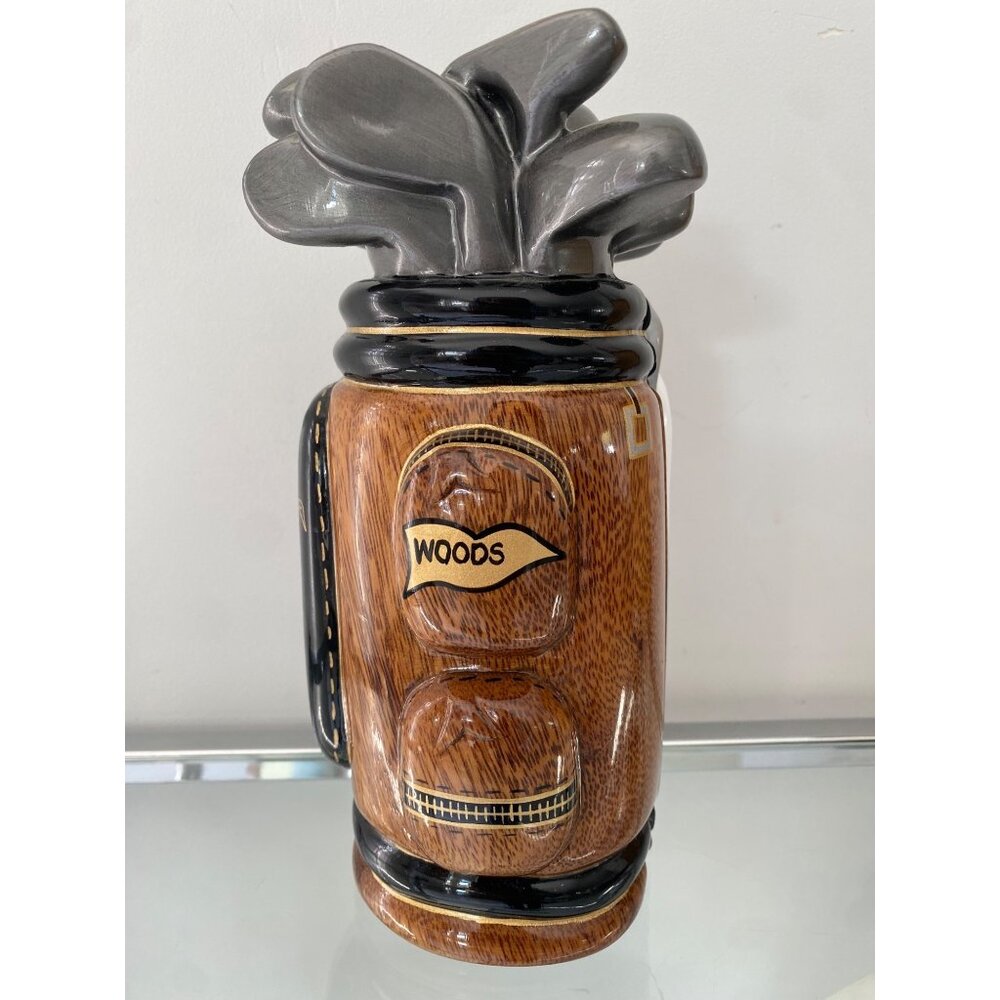 Timmy Woods Golf Bag purse  With Hinged Lid & Internal Fabric Lining Signed Coll